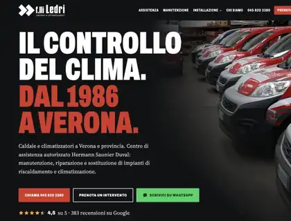 The home page of the F.lli Ledri website
